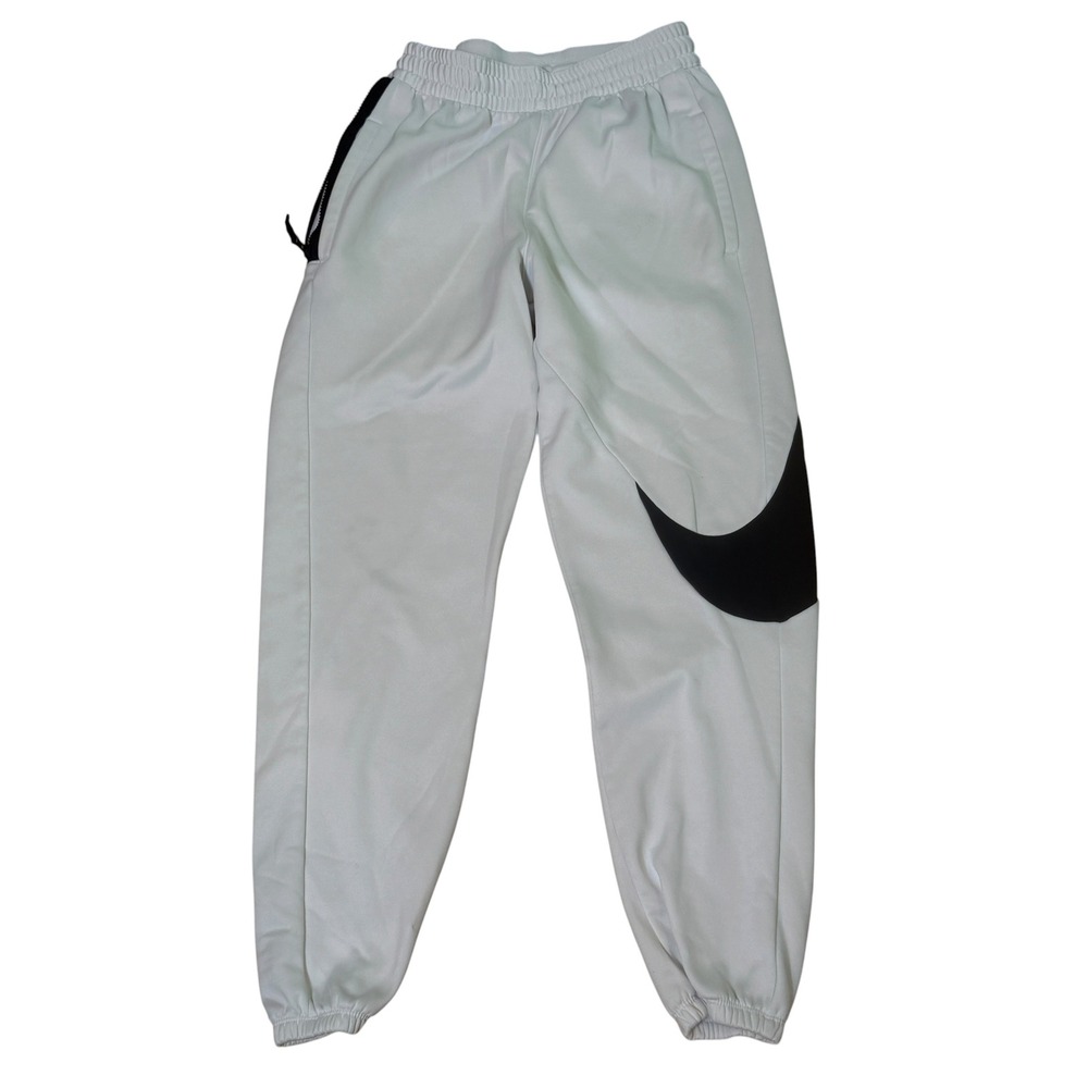 Nike Joggers Men Small White Excellent Dri Fit Big Swoosh‎ CK6613-100